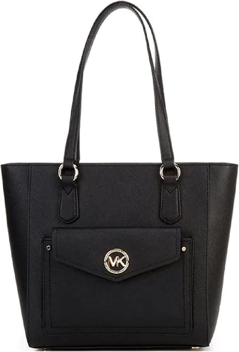 michael michael kors joey medium pocket tote|michael kors saffiano tote bag.